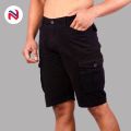 Nyptra Black Solid Premium Cotton Box Half Pant For Men - Fashion | Shorts | Cargo Half Pants | Men's Wear |. 