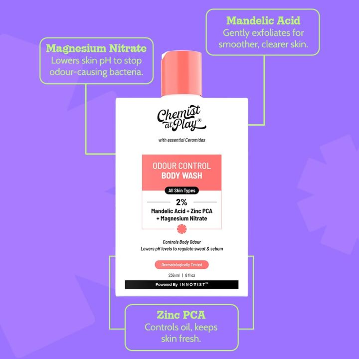Chemist%20At%20Play%20Odour%20Control%20Bodywash%20%7C%20India%E2%80%99s%201st%20%7C%20With%202%25%20Magnesium%20Nitrate,%20Mandelic%20Acid%20&%20Zinc%20PCA%20%7C%20Long%20Lasting%20Freshness%20%7C%20Lowers%20PH%20Level%20%7C%20Fights%20All%20Body%20Odour%20%7C%20For%20Men%20&%20Women%20%7C%20236ml%20-%20Image%203