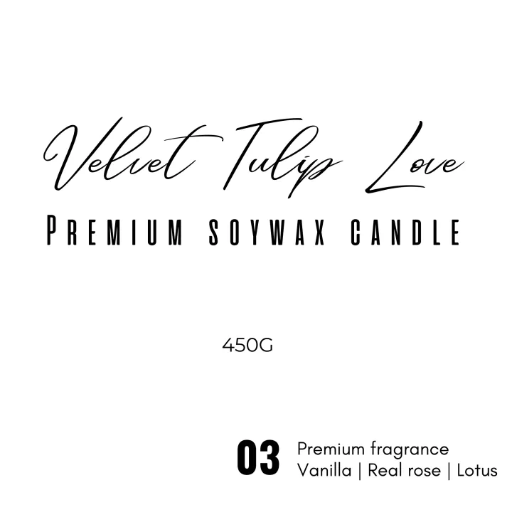 Velvet Tulip Love – Premium Jar Candle 400g | Sukrip Store | Long ...