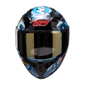 KPI Heritage Edition Full Face Helmets For Bike | Limited Edition Printed Full Face Helmet With High Impact Shock Absorbent Shell. 