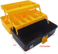 Tool Box Organizer and Storage Plastic Toolbox with Tray & Divider 3-Layer Multi-Function Portable for Home Office Car Trunk. 