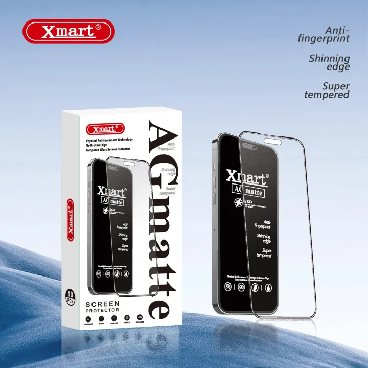 Xmart%20AG%20Matte%20Glass%20for%20iPhone%20X%20Xr%20XS%20Max%2011%2012%2013%2014%2015%20Pro%20Max%20-%209H%20ESD%20Black%20Gaming%20Tempered%20Screen%20Guard%20-%20Image%206