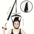 Stretch frame strap orthosis cervical vertebral gate device neck flex muscle release neck traction suspension correction breathable storage bag neck traction spine. 