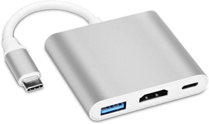 Type C to 3 in 1 Type C to HDMI Type C to USB and Type C to Type C Hub 4K Adapter