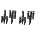 2 Pair Solar Male and Female MMMF+FFFM, 3 to 1 Branch Connectors IP67 Branch Connectors. 