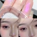 1pc Mashed Potato Highlight Gradient Eyeshadow Diamond Highlighter Powder Palette Glitter Face Contour Crystal Brighten Makeup. 
