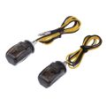 NAMUNY 4Pcs Universal LED Black Tiny Small Indicators Turn Signals Motorcycle Motor Bike for. 