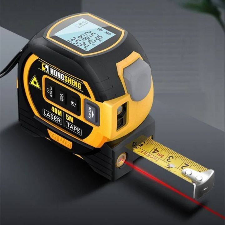 New 3 In 1 Laser Measure Tape Measure Digital Stainless Infrared Ruler ...