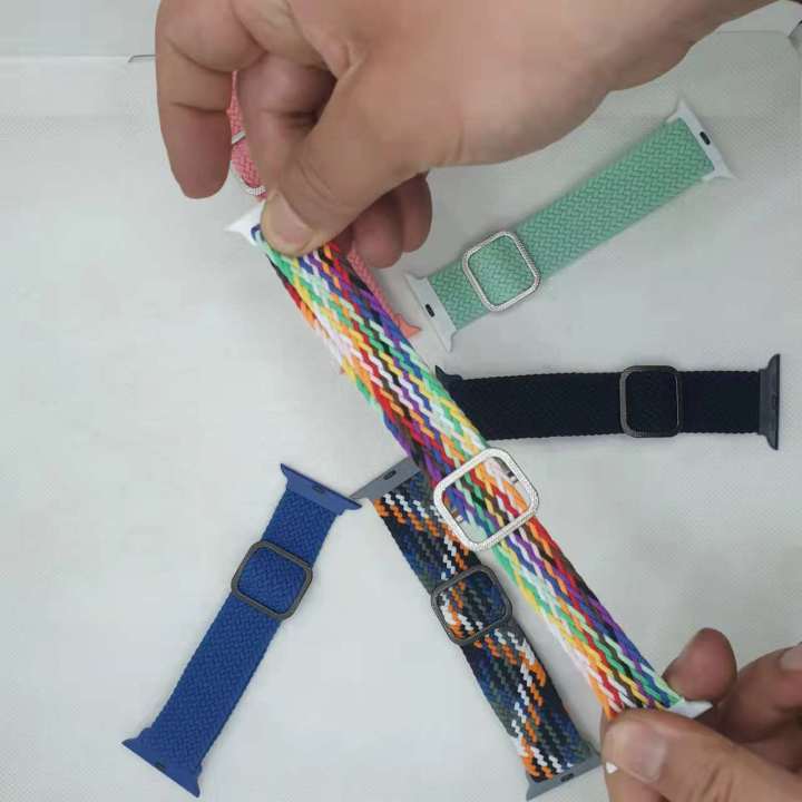 Solo Loop Adjustable Bracelet Scrunchie Elastic Nylon Watch Strap for Apple Watch