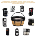 NAMUNY 4x Reusable Coffee Filter, Basket Coffee Filters 8-12 Cup Replacement Coffee Filter with Stainless Steel Mesh Bottom. 