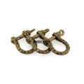 DISICHEN 1pcs Antique Solid brass D bow shackle key chain ring Fob clip connecting hook Leather craft DIY accessories Luxury. 