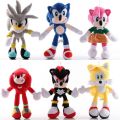 6 Styles Sonic the Hedgehog Shadow Tails Amy Rose Soft Plush Toys Stuffed Dolls. 