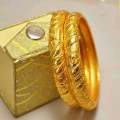 24k Gold Plated Bangals (Chura) 2 piece. 