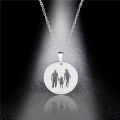 Family Love Mom Dad Child Necklaces Gifts Stainless Steel Pendants Boys Girls Mothers Fathers Necklace For Children Kids Bijoux. 