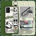 Dirt-resistant ring Phone Case For Samsung Galaxy A71 5G/A Quantum Soft case Wrist Strap Back Cover Kickstand panda Cute. 