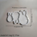 White Rabbit Mold Silicone Cement Mold for Gift Making Kids’ Activities Seasonal Events. 