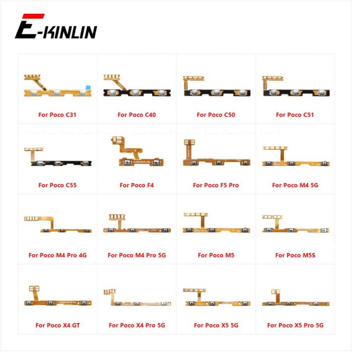 Switch%20Power%20ON%20OFF%20Button%20Flex%20Cable%20For%20XiaoMi%20Poco%20C31%20C40%20C50%20C51%20C55%20F4%20F5%20M4%20M5%20M5S%20X4%20GT%20X5%20Pro%20Mute%20Silence%20Volume%20Key%20Repair%20Parts%20-%20Image%202