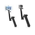 3 Way Selfie Stick Mount Tripod Hand Grip Arm Multi-functional Monopod Pole for GoPro Hero 5/4/3+/3/2/1/Session / for Compact Cameras. 