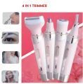 Progemei GM-3074 - 4In1 Rechargeable Electric Epilator Hair Shaver For Ladies Nose & Ear/ Eyebrow Hair Trimmer Remover. 