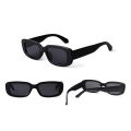 New Retro Rectangular Premium Polycarbonate Frame Sunglasses For Women - Black | Fashion Rectangular Frame Sunglasses For Women. 