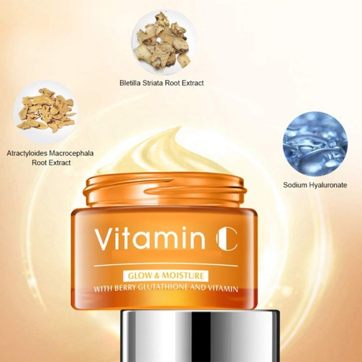 DISAAR Vitamin C Cream 50ml | Hyaluronic Acid Moisturizer for Nourishment & Glow