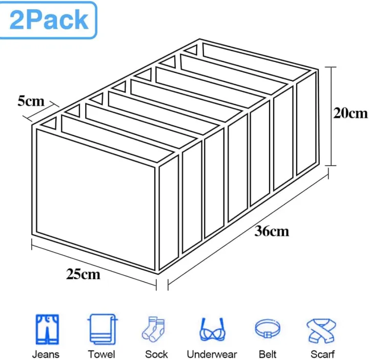 Clothes%20Organizer%20Drawer,Closet%20Dividers%20Box%20For%20Clothes%20Storage%20,%207%20Compartments%20Foldable%20Drawer%20Organizer%20with%20Handles,%20Fabric%20Closet%20and%20Storage%20Basket%20for%20T-shirts,%20Jeans,%20Underwear,Grey(7%20Grid)%20-%20Image%204