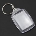 Clear Acrylic Plastic Blank Keyrings Insert Passport Photo Keychain Keyfob. 