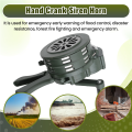 Emergency Hand Crank Siren Horn 110DB Manual Operated Warning School Shopping Fire Air Safety Alarm System Accessories Parts. 