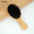 Sutuiying Natural Bamboo Comb Boar Bristle Hair Brush Portable Wooden Air 2025 New Cushion Comb Scalp Detangler Haircomb Salon Styling Hair Tools. 