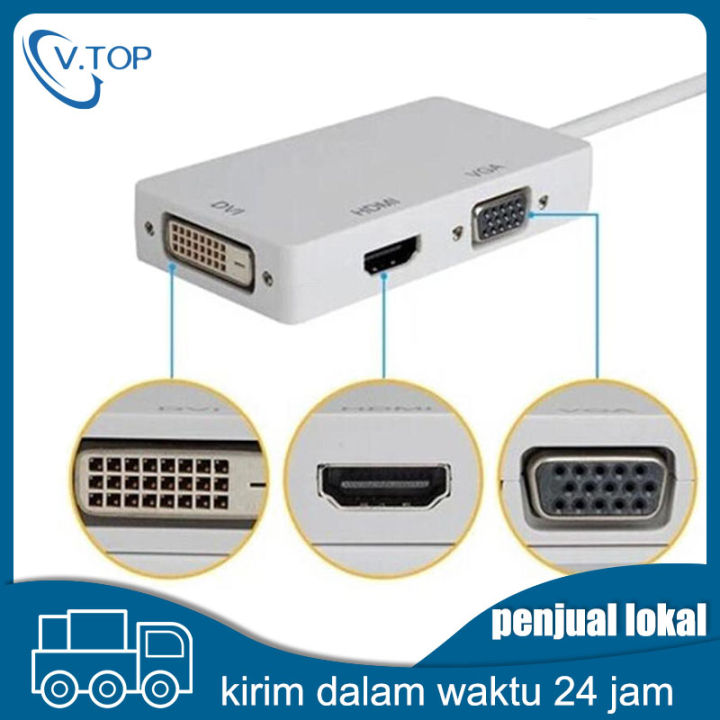 3%20In%201%20Thunderbolt%20Mini%20Display%20Port%20MINI%20DP%20Male%20To%20HDMI%20DVI%20VGA%20Female%20Adapter%20Converter%20Cable%20For%20Apple%20MacBook%20Air%20Pro%20MDP%20-%20Image%203