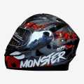 KPI Monster Full Face Helmet | KPI Multicolor Thermoplastic Full Helmet | Protective Wear For Riders | Multicolor Full Face Helmet. 