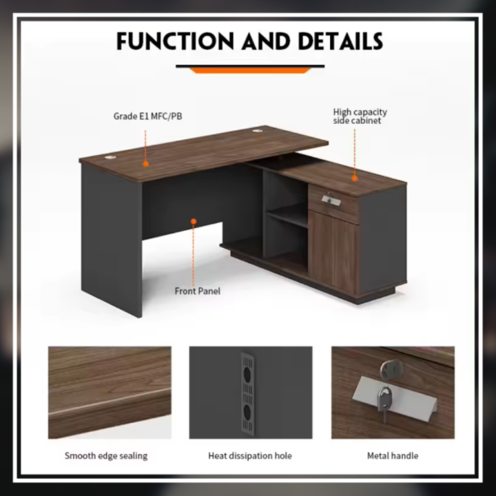Miracles Managio Modern Workstation | Modern Office Desk | Made In Nepal (Large Size )