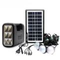 GDLITE GD-8017 Portable Solar Lighting System Kit - Emergency Light with 5V USB Output & Solar Charging, Includes 3 Bulbs. 