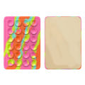 1pc Rainbow Color Suction Cup Wall Stand Mat Multifunctional Silicone Suction Phone Holder Square Anti-Slip Single-Sided Leather YAFENG. 