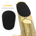 Alto Sax Saxophone Mouthpiece Plastic with Cap Metal Buckle Reed Mouthpiece Patches Pads Cushions. 