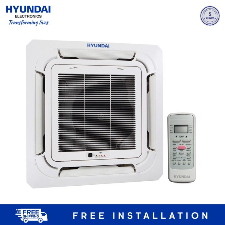 Hyundai 1 Ton ( Non - Inverter ) Type Ceiling Cassette Air Conditioner | HYCC-12GRN1