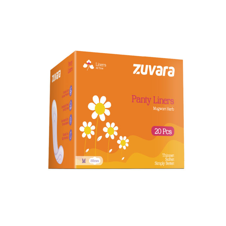 Zuvara%20Panty%20Liners%20-%20155%20mm%20(Pack%20of%2020)%20-%20Image%206