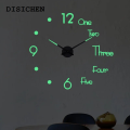 DISICHEN Sales promotion wall clock 3D Luminous Large Wall Clock Modern Design DIY Digital Table Wall Clocks Wall Clock Free Shiping Living Room Decorative Watch. 
