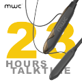 MWC BT BOOM 2 | ENC | Bluetooth 5.3 Neckband | Stereo Sound | 10mm Driver | Touch Control | 23 Hours Playtime | Magnetic on/off Function | Best Sound Quality Guaranteed. 