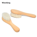 Wenefang New Baby Care Natural Wool Wooden Brush Comb Kids Hairbrush Newborn Infant Comb Head Massager. 