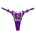Difutagui SMY 1 PCS String Butterfly Printed Embroidery Women Affordable Thong Intimates Plus Size Low Waist Briefs. 