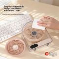 Long Lasting 5 Speed Desk Fan Rechargeable LED Digital Display USB Fan Silent 90° Adjustable Angle Mini Desk Cooling Fan Home Office Use. 