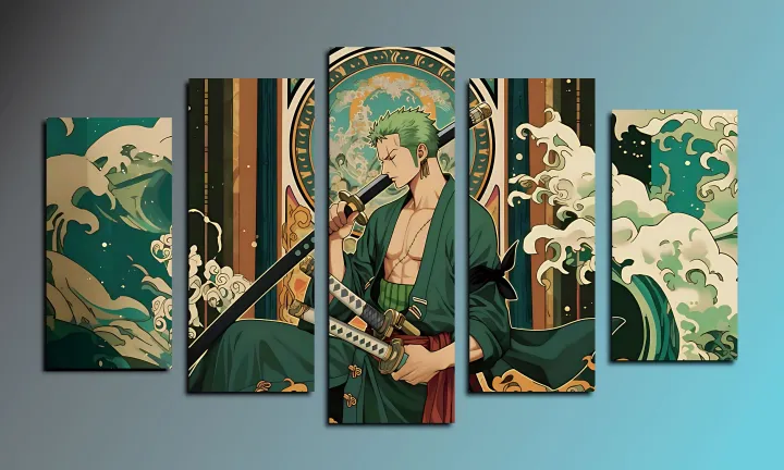 5-Piece%20Canvas%20Wall%20Art%20Set%20%E2%80%93One%20Piece%20Roronoa%20Zoro%20Print%20-%20Image%203