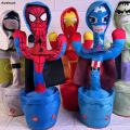 Difutagui Avengers Spiderman Iron Man Captain America Creative Dancing Cactus Profesional model Talking Recording Repeating Toy Children Birthday Gift. 