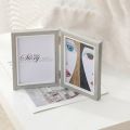 Modern Simple Creative Foldable Hinge Photo Frame Rectangular Double/Triple Portrait Picture Frame 2/3/4/5 Linked 6/7/8 Inches Desktop Album Set Gift. 
