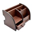 Cubic 8001 Wooden Pen Stand (Brown) | Wooden Multipurpose Pen Holder Office Desk Accessory | Wooden Pen Stand. 