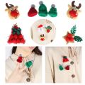 5PCS/set Fashion DIY craft Sweater Badge Clothes Plush  Snowman Hat Accessories Christmas Ornament. 