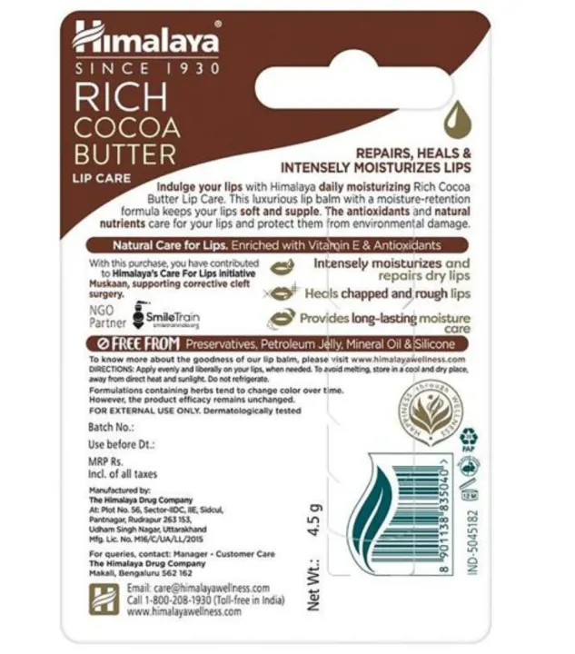 Himalaya%20Rich%20Coca%20butter%20Lip%20Care,%204.5%20gm%20-%20Image%202