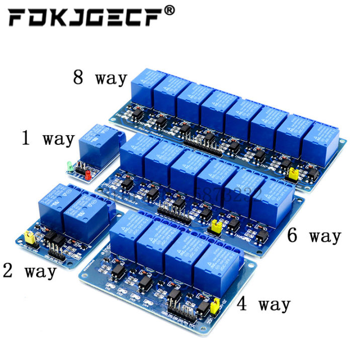 5v 12v 1 2 4 6 8 channel relay module with optocoupler Relay Output 1 2 ...