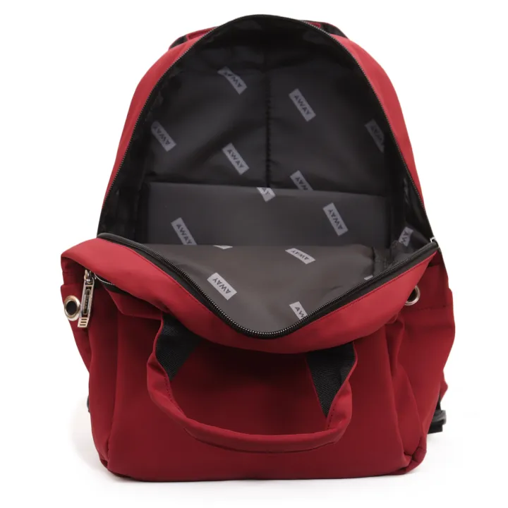 Dark%20Pink%20Korean%20Design%20Canvas%20Backpack%20And%20Handbag%20For%20Women%20School%20College%20Travel%20Backpack%20by%20KTM%20-%20Image%205